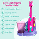 Brusheez Kids’ Electric Toothbrush Set - Safe & Effective for Ages 3+ - Parent Tested & Approved with Gentle Bristles, 2 Brush Heads, Rinse Cup, 2-Minute Timer, & Storage Base (Prancy The Pony) by TinyTreasures Baby Boutique