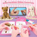 Crochet Kit for Beginners, Bunny and Bear Crochet Animal Kit with Step-by-Step Video Tutorials, Crocheting Kit for Starters, Beginner Crochet Kit for Kids and Adults, DIY Stuffed Animal Knitting Kit by TinyTreasures Baby Boutique