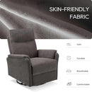 COLAMY Swivel Recliner Chair with Footrest, Strong Glide Chair High Back with Double-Layer Cushion, Rocker Recliner for Nursery & Living Room, Bedroom, Charcoal by TinyTreasures Baby Boutique