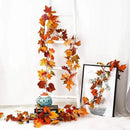 DearHouse 2 Pack Fall Garland Maple Leaf, 5.9Ft/Piece Hanging Vine Garland Artificial Autumn Foliage Garland Thanksgiving Decor for Home Wedding Fireplace Party Christmas (Orange) by CozyNest Decor