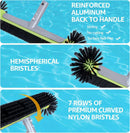 Sepetrel Deluxe Swimming Pool Cleaning Kit Including Professional Leaf Skimmer Net,Half-Depth Fine Mesh Net,17.5" Pool Brush Head & Hand Scrub Brush(NO Pole) by GreenHaven Gardens