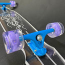 Clear Longboard Skateboard - Transparent Acrylic Long Boards with Light-Up LED Wheels for Smooth Rides - Ride The Streets in Style with Longboard Built for Beginners & Pros Alike by TinyTreasures Baby Boutique