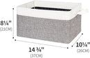 GRANNY SAYS Storage Baskets for Shelves, Closet Organizer Bins, Clothes Storage Bins with Metal Frame, Large Baskets for Organizing and Storage, Collapsible, Gray&White, 2-Pack by CozyNest Decor