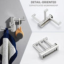 Angle Simple Swivel Towel Hook 3 Arms, SUS 304 Stainless Steel Foldable Robe Towel Hook for Bathroom, Wall Coat Holder, Brushed Nickel by CozyNest Decor