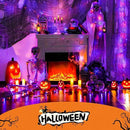 JMEXSUSS 2 Pack Solar Halloween Lights, Total 66FT 200 LED Orange and Purple Halloween Lights Outdoor Waterproof, 8 Mode Black Wire Solar String Lights for Tree Yard Spooky Party Halloween Decorations by GreenHaven Gardens