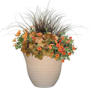 Classic Home and Garden Honeysuckle Resin Flower Pot Planter, Beige, 13" by GreenHaven Gardens