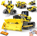 5 in 1 STEM Robot Toy Building Kit, 452 PCS Blocks App & Remote Control Engineering Toys Robotics for Kids Ages 8-12, RC Bulldozer Erector Sets for Boys Girls 6 7 9 10 11 13 14+ Birthday Gifts by TinyTreasures Baby Boutique