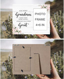 Great Grandma Picture Frame - Great Grandma Baby Announcement Gifts, Promoted to Great Grandma Gifts, Newborn Baby Wooden Frame for Tabletop or Wall Hanging 4x6 Photo by TinyTreasures Baby Boutique