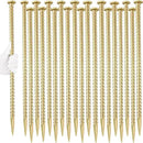 16 Inch Rebar Stakes (20 Pack) 1/2 Inch Diameter Galvanized Steel Ground Anchors Heavy Duty Anchoring Spikes for Speed Bump, Parking Curb and Tent by CozyNest Decor