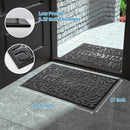 Yimobra Welcome Door Mat Outdoor Indoor, Non Slip Front Doormats, Heavy Duty Rubber Backing, Low-Profile Entrance Mat, Absorbent Resist Dirt, Easy Clean Patio Garage Floor Mats, 29.5 x 17, Grey by CozyNest Decor