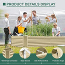 Land Guard 8x4x3ft Rectangular Galvanized Raised Garden Beds, Large-Capacity Metal Planter Box Outdoor, Durable Deep Raised Garden Bed 3ft Tall, Raised Beds for Gardening Vegetables, Cream Yellow by CozyNest Decor