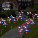 Upgraded 4th of July Decorations Solar Lights, 2 Packs 40LED Red White and Blue 4th of July Stake Lights, Outdoor Waterproof Memorial Day Decorations Patriotic Lights for Garden Yard Pathway Grave by GreenHaven Gardens