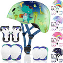 Vvinca Kids Toddlers Bike Helmet Adjustable for Ages 3-5-8 Years, Knee Pads and Elbow Pads Set Wrist Guard Sports Protective Gear Set for Roller Skate Bicycle Skateboard Scooter Girl Boy Birthday Gift by TinyTreasures Baby Boutique