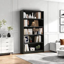 Bookshelf, Open Modern Bookshelf, 5 Shelf Bookcase with Freestanding Display Storage, Wooden Book Shelf for Bedroom, Living Room, Dinning Room, Office, 60 Inch, Black by CozyNest Decor