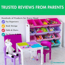 Humble Crew 9-Bin Toy Organizer – Forever Natural White/Pink/Purple/Aqua Plastic Bins, 3-Tier Storage Solution for Kids' Playrooms and Nurseries by CozyNest Decor