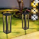 Solar Patio Floor Lamp Outdoor, 2 Pack Solar Landscape Path Lights with 3 Light Modes, Garden Decorations Waterproof 12H Endurance Cordless Landscaping for Porch Lawn Yard Backyard (Black) by GreenHaven Gardens