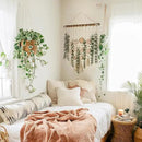 Artificial Eucalyptus Wall Decor Fake Greenery Leaves Stems Wall Hanging Plants on 16.5 inch Wooden Stick Boho Rustic Farmhouse Decor for Bedroom Kitchen Dining Room Bathroom by CozyNest Decor