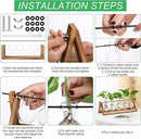 YIBOT Propagation Stations,Plant Terrarium with Wooden Stand,Plant Lover Gifts for Women for Hydroponics Plants Home Garden Wedding Decor(5 Bulb Vase) by GreenHaven Gardens