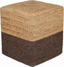 REDEARTH · Cube Pouf Foot Stool Ottoman - Jute Braided Pouffe Poof Accent Sitting Footrest for The Living Room, Bedroom, Nursery, Patio, Lounge - Set of 2 (14.5”x14.5”x16”; Natural Acorn) by CozyNest Decor