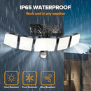 UME Solar Outdoor Lights 620 LED 4500LM, IP65 Waterproof Motion Sensor Outdoor Lights, 5 Heads Solar Security Flood Light 270 Wide Lighting Angle with 3 Modes for Garden Patio Yard - 2 Pack by GreenHaven Gardens