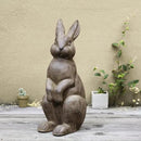 Glitzhome Rabbit Garden Statue Outdoor Standing Bunny Sculpture Lawn Decor, 22.75 Inch, Bronze by GreenHaven Gardens