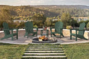 KINGYES HDPE Adirondack Chair Set of 8, Classic All-Weather Adirondack Chair, Green by GreenHaven Gardens