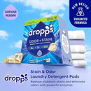 Dropps Odor & Stain Biobased Power Laundry Detergent Pods, Lavender Meadow (32 Count) - HE Compatible Laundry Pods for Fresh Clothes - Washing Detergent Soap Supplies & Recyclable Packaging by CozyNest Decor