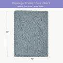 Bigacogo Chunky Knit Throw Blanket for Couch, 40x60 inches, 100% Hand Knitted with Thick Jumbo Chenille Yarn, Cozy Soft Large Rope Knot Cable Crochet Blankets for Sofa Bed Living Room, Dusty Blue by CozyNest Decor