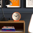 NEWGATE® M Mantel Echo Desk Clock | Modern Round Design | Pumpkin Orange | Easy to Read Numbers | Contemporary Style for Desk, Table, Shelf or Bedside by CozyNest Decor