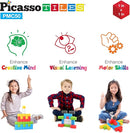 Picasso Cubes Kids Pixel 1” Magnetic Puzzle Cube Mix & Match w/Free Ideabook Sensory Toys STEAM Learning Building Block Magnets Construction Toy Set Stacking Magnet Creative Kit by TinyTreasures Baby Boutique