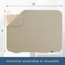 S&T INC. Dish Drying Mat XL, 18” x 24”, Absorbent Microfiber Kitchen Counter Mat, Dish Drying Pad for Dishes, Utensils, Pots and Pans, Extra Large, Pure Cashmere by CozyNest Decor