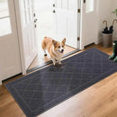 BEQHAUSE Dirt Trapper Door Mat 24" x 60", Doormat Non-Slip Entryway Rugs Washable, Dog Door Mat Stain Resistant and Absorbent Welcome Floor Mat for Front Back Door, Muddy Wet Shoes & Paws, Dark Grey by CozyNest Decor