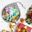 Stained Glass Suncatcher, Jocidea Elephant Ornament, Christmas Ornaments, Holidays Ornaments, Christmas Tree Decor, Elephant Decor for Home, Elephant Gifts by GreenHaven Gardens