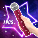Sanwuta Fake Microphone Prop Sparkly Bling Rhinestones Plastic Play Microphone Pretend Glitter Bedazzled Mic for Cosplay Party Costume(Dark Pink) by TinyTreasures Baby Boutique