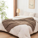 CozeCube Check Knit Throw Blanket, Light Brown Checkered Throw for Couch, Decorative Christmas Soft Cozy Warm Knitted Blanket for Bed Sofa Living Room, 50"X60" by CozyNest Decor