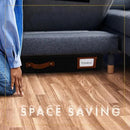 HOMELUX THEORY 2pc Under Bed Storage Containers, Bedroom Under the Bed Drawer Storage Organizer with Bins and Lids, Large Underbed Clothes Storage Box Ideal for Blanket, Fabric, & Shoes (Black) by CozyNest Decor