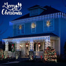 Icicle Lights Outdoor, 19.8Ft Meteor Shower Lights with 20 Tubes, Snowfall Shooting Star Light Effect, Falling Cascading Crystal Christmas Decorations for House, Eave, Roofline, Patio, Blue by GreenHaven Gardens