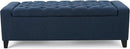 Christopher Knight Home Hikaru Fabric Storage Ottoman, Dark Blue Dimensions: 20.50”D x 51.00”W x 17.00”H by CozyNest Decor