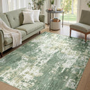 Washable Area Rugs 6'x9' Non-Slip Modern Abstract Soft for Living Room Entryway Bedroom Nursery, Print Pattern, Light Green/Yellow by TinyTreasures Baby Boutique
