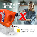 Skywin Laundry Room Organizer and Drip Tray - Soap Cup Storage for Liquid Detergent Containers (White Marble) by CozyNest Decor