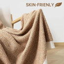 LURKA Fine Knit Throw Blanket - Super Soft Breathable Lightweight Blanket for Couch Bed Sofa (Camel, Throw(50"x 60")) by CozyNest Decor