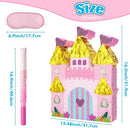 WERNNSAI Princess Castle Piñata - Princess Birthday Party Decorations Pink Princess Piñata with Blindfold and Bat for Birthday Girls Family Game Princess Theme Birthday Party Supplies 16.4” x 12.4” by TinyTreasures Baby Boutique