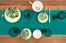 Solino Home Linen Teal Table Runner 108 Inches Long - 100% Pure Linen 14 x 108 Inch Table Runner for Dining, Fall, Autumn - Fete, Handcrafted and Machine Washable by CozyNest Decor