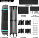 COBIZI 10x20 Canopy with Sidewalls, Heavy duty Party Tent Pop up carpas para fiestas, Tents for Parties, wedding, Outdoor Ez up Foldable Portable Canopy Tent with Wheeled Bag, Black(Windproof Upgrade) by GreenHaven Gardens