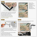 SIGNWIN 60"x72" Extra Large Framed Wall Art Japanese Ukiyo-e Landscape, Timeless Mt. Fuji Scene for Zen-Inspired or Asian-Style Interiors for Home Living Room Bedroom Decor (Frame Assembly Required) by CozyNest Decor