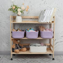 Small Woven Storage Baskets 12“X8”X5“ Decorative Rope Bins for Organizing Shelves, Closets, and Toys, Empty Gift Baskets, Cute Organizer Basket for Home and Office (purple, regular) by CozyNest Decor