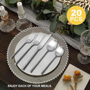 20 Piece Stainless Steel Silverware Set, Handle Flatware, Modern Matte Finish Cutlery Set, Service for 4, Dishwasher Safe by CozyNest Decor