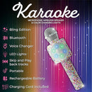 Sing-Along Bling Bluetooth Karaoke Microphone and Bluetooth Stereo Speaker All-in-One (Confetti Bling) by TinyTreasures Baby Boutique