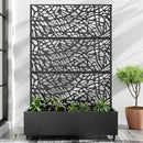 Casaphoria Metal Raised Garden Bed with Trellis and Wheels, 72"x47"x16" Planter Box for Climbing Plants, Vegetables & Vines, Features Drainage Holes and Privacy Screen (Black-Net) by GreenHaven Gardens