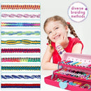 Friendship Bracelet Making Kit with Storage Box,DIY String Bracelet Arts and Craft for Girls Aged 8-12,Kids' Travel Activity Toy Set,Easter Birthday Gifts for Ages 6 7 8 9 10 11 12 Year Old Red by TinyTreasures Baby Boutique